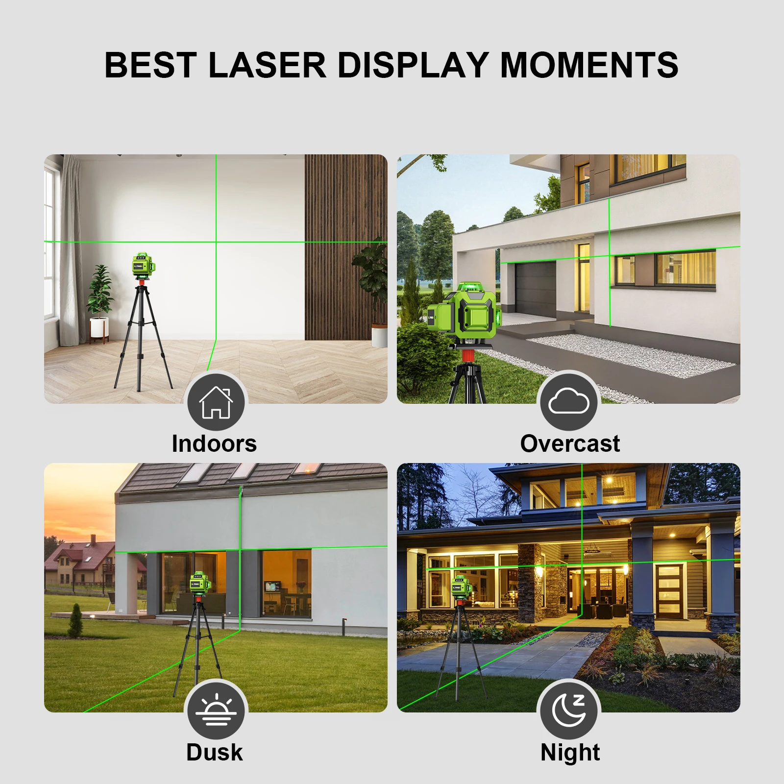 Xiaomi Lfine 4D 16 Lines 360&deg;Self-leveling Laser Levels Tripod Suitcase Horizontal Vertical Professional Laser Level Tool laser level