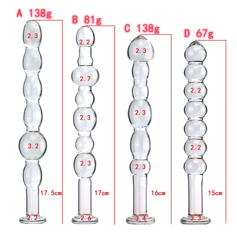 Glatt Transparentes Analplug Aus Glas Massagegerät Für Erwachsene_voghion.com