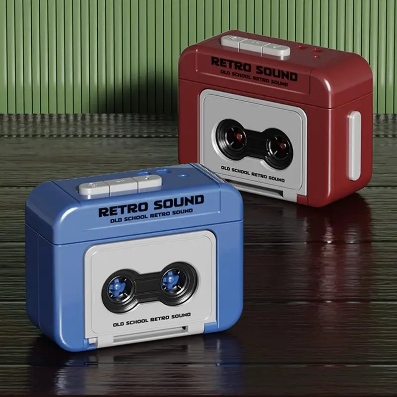 Creative Vintage Mini Retro Cassette Recorder Music Key Chain Cute Mini Player Commemorate Keyring for Friends Gift