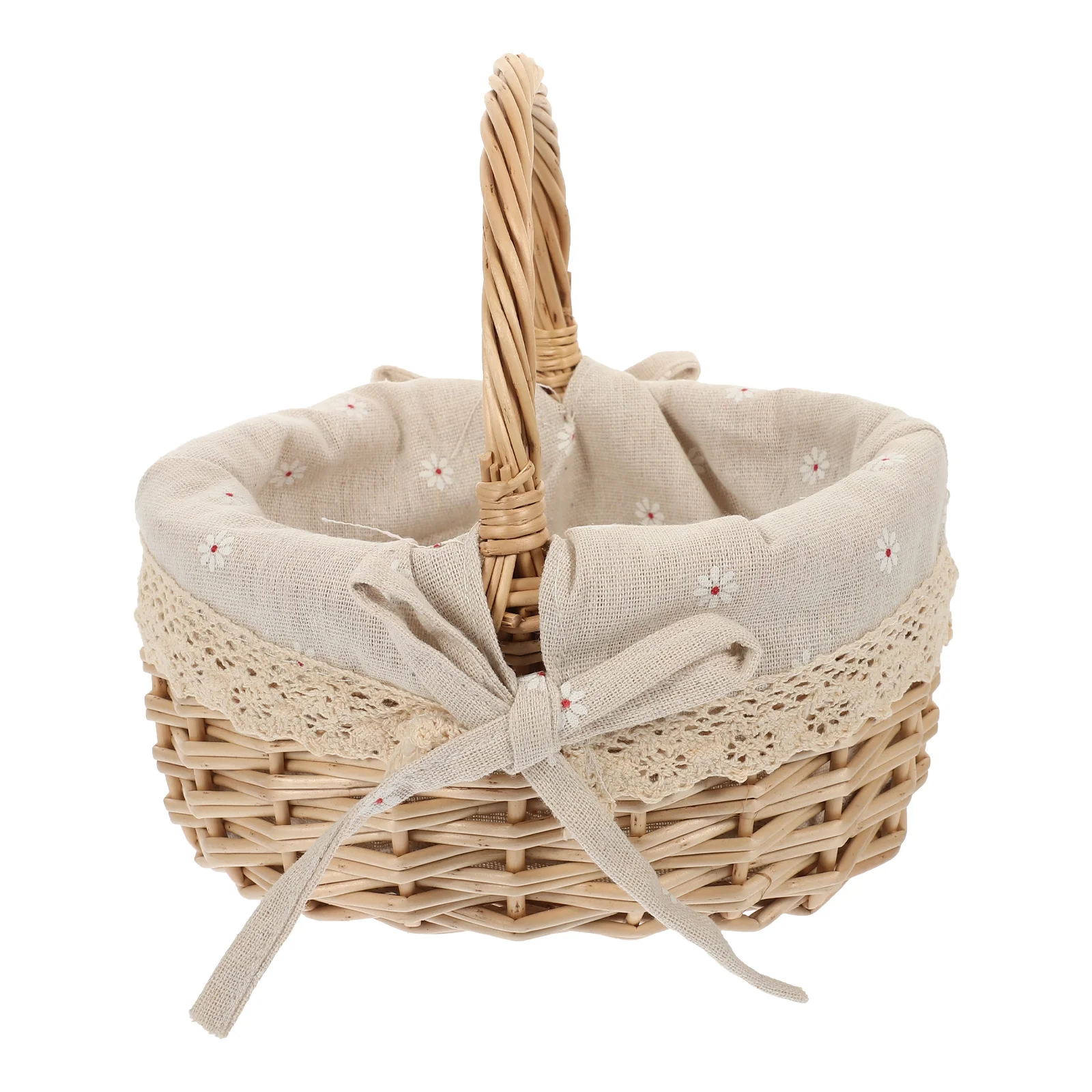 

Wicker Basket Outdoor Picnic Picnic Basket Household Snack Container Wicker Picnic Basket with Liner