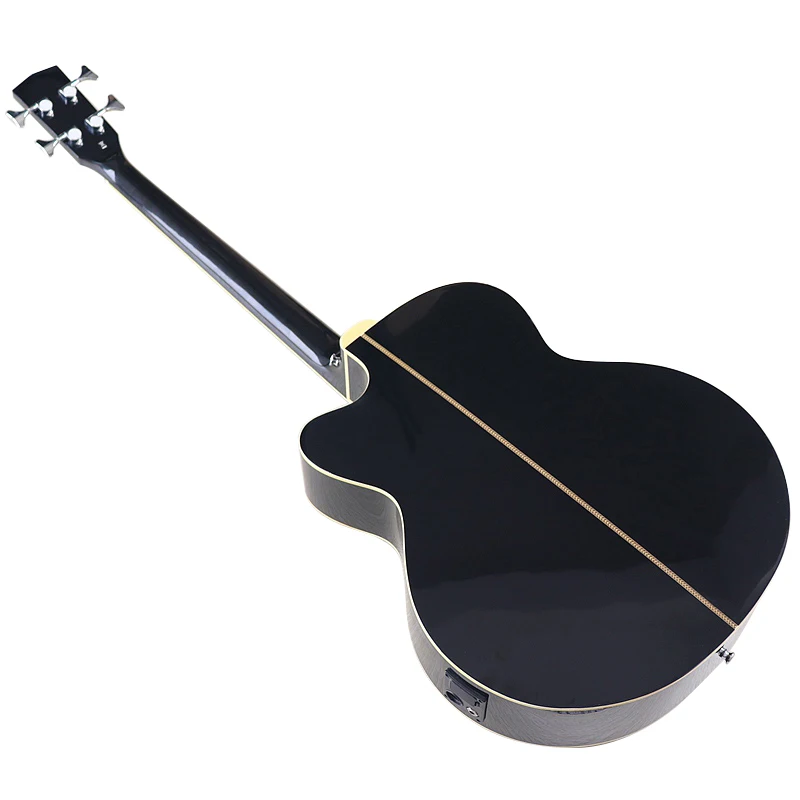 4弦 エレキギター ミニ ブラック バスウッド 4弦 エレキギター ミニ