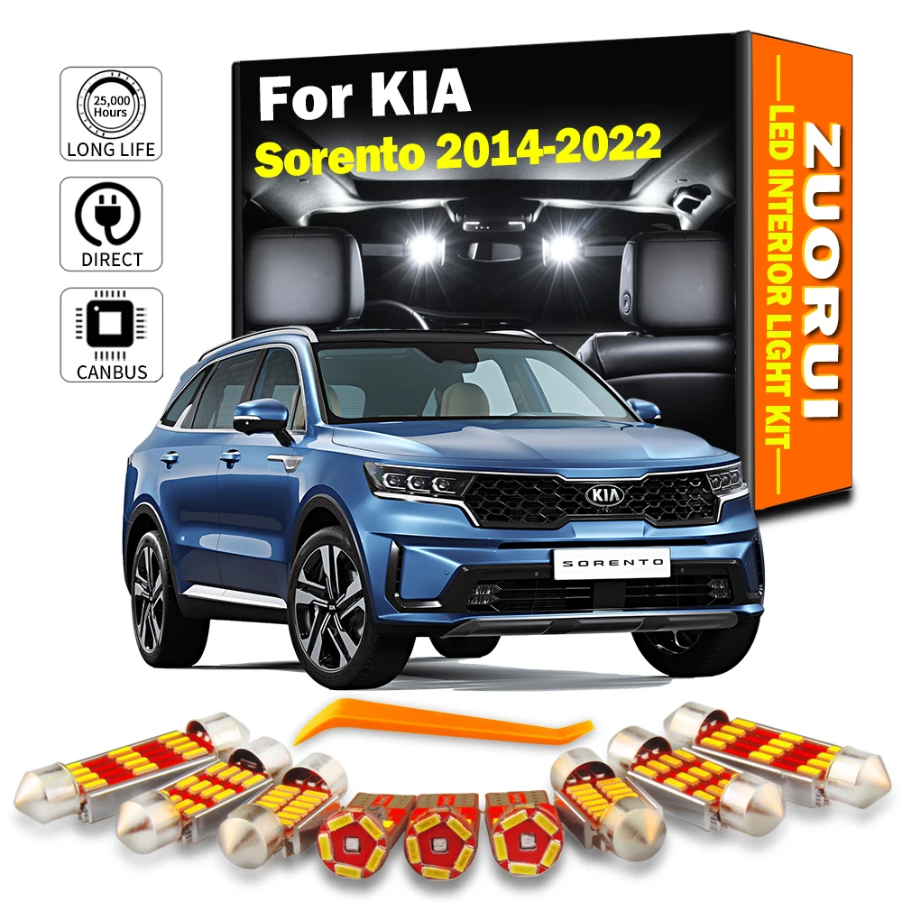 

Комплект светодиодного освещения для салона KIA Sorento 2014, 2015, 2016, 2017, 2018, 2019, 2020, 2021, 2022, 11 светодиодный т.