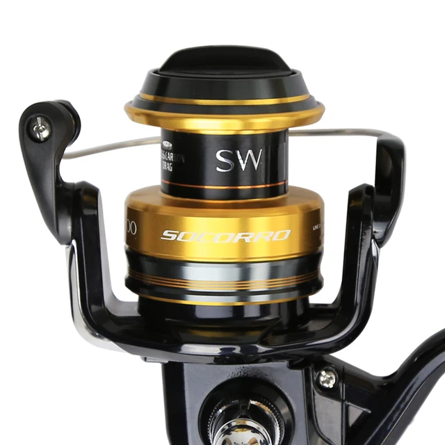 SHIMANO SOCORRO SW 5000 6000 8000 10000 4+1BB 10-12 (KG) Drag HAGANE X-SHIP  Metal Spool Big Game Saltwater Spinning Fishing Reel - AliExpress