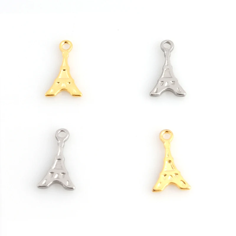 20 Stück/Lot 12 x 7 mm Edelstahl Paris Eiffelturm Stern Anhänger für Schmuckherstellung DIY Halskette Armband Ohrringe Charms Handwerk