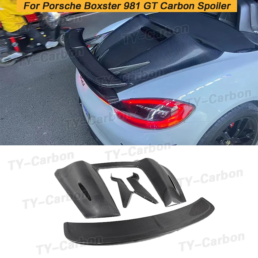 

Задний спойлер из настоящего углеродного волокна для Porsche Boxster 981 2012 - 2015 Coupe