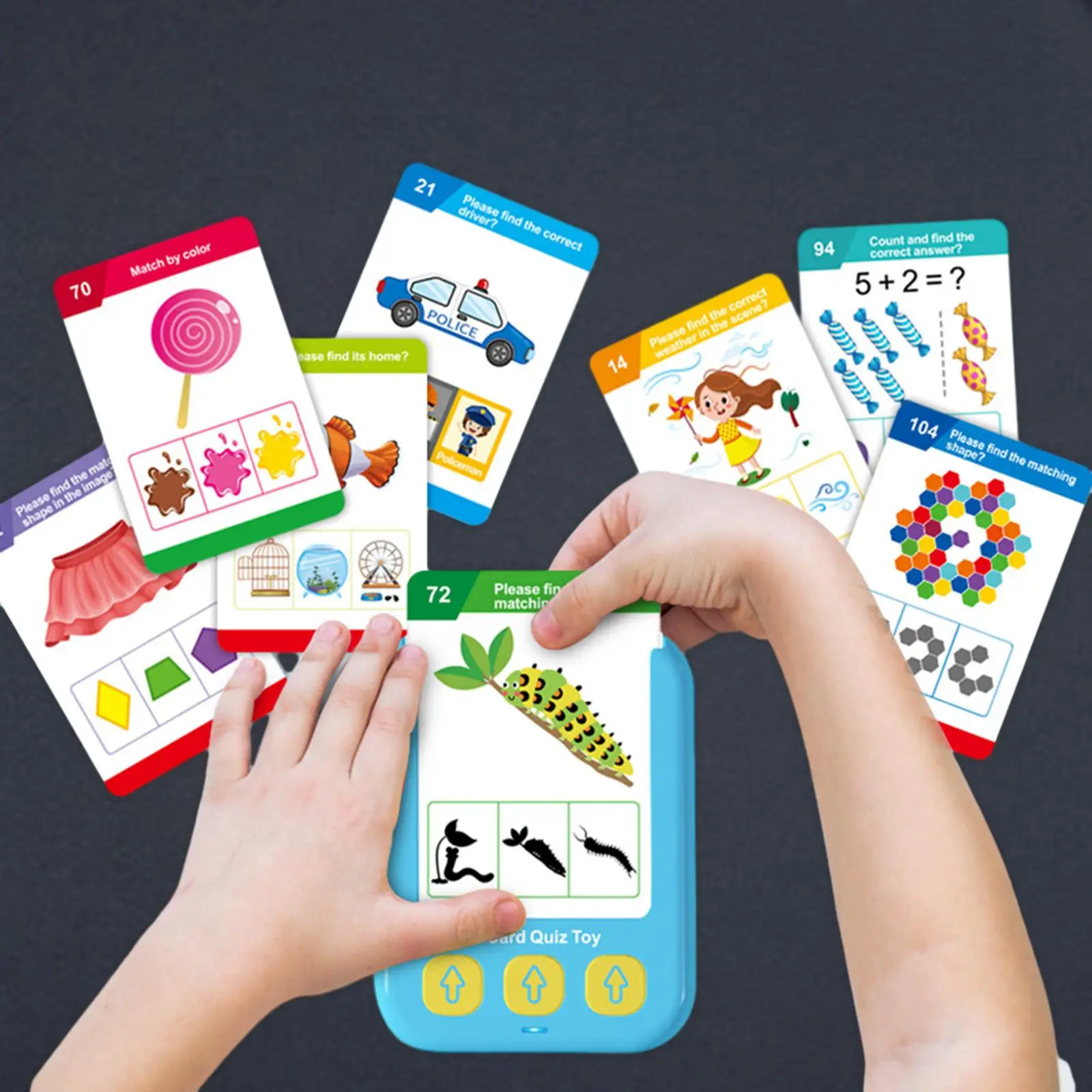 

Talking Flash Cards Kids Toy Teaching Aids Easy Carrying 110 Sight Words School Montessori Learning Toys for Girls Boys Kids