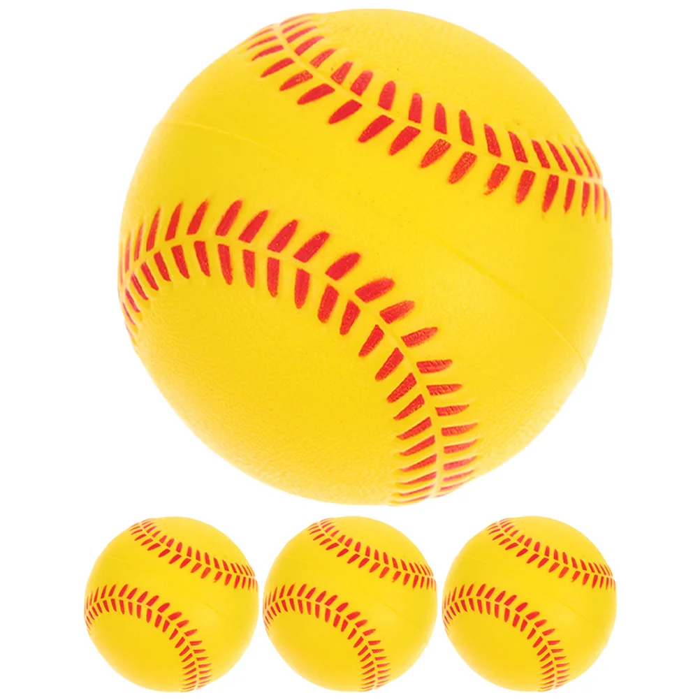 

4 Pcs Durable Baseballs Toys Pu Foams Putting Practice Indoor Training Sponge Kids