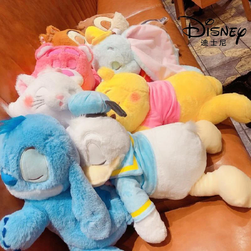 45Cm Disney Sdraiato Postura Peluche Kawaii Dumbo Donald Duck Stitch Winnie The Pooh Lenire Baby Doll Regalo Di Compleanno Per I Bambini