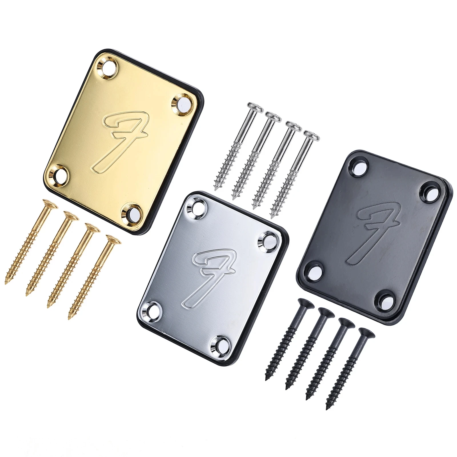Guitar Neck Plates Electric Guitar Neck Plates Vintage-style Guitar Protector With Screws Fits Most Guitars Basses