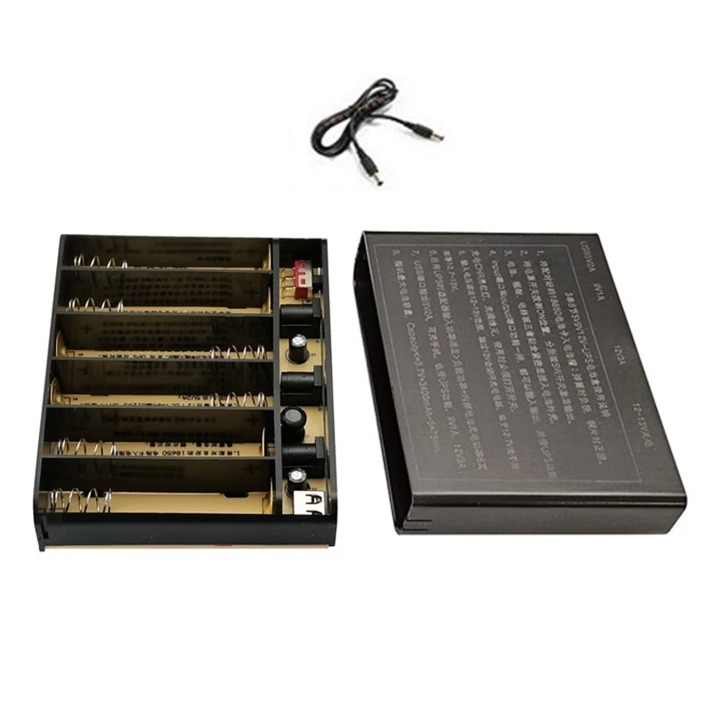 Usb 5V Per 9V 12V Uscita 6X18650 Batteria Ups Diy Box Per Router Cellulare Tablet Modem Cctv Camera Led 40Jb