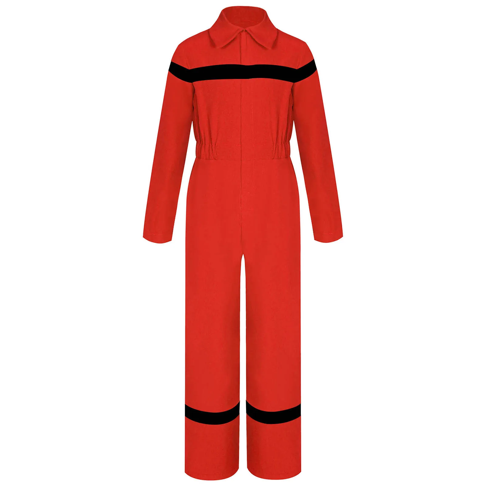 thumbnail image 1 of Monos para niños y niñas, mono de Cosplay con cuello vuelto, mono de manga larga, Uniforme de trabajo de bombero de Halloween, mameluco mecánico, 1 of 4