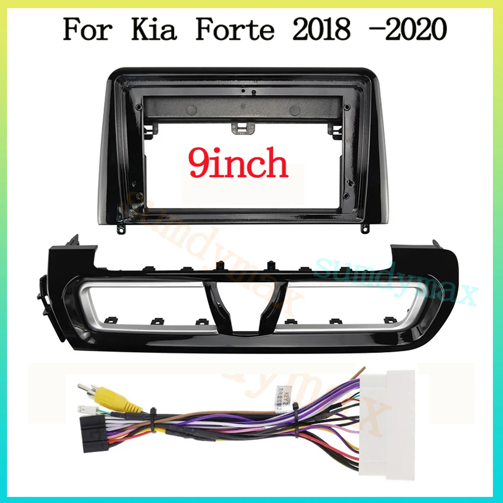 

Автомобильная рама для радиоприемника, 9 дюймов, 2 Din, для Kia Forte 2018 -2020, большой экран, 2 Din, android, автомобильная рама для радиоприемника