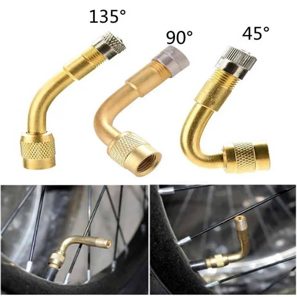 Tire Maintenance Tool with Multiple Angles Brass Tire Valve Extension Set with Multiple Angles for Car for Accessibility