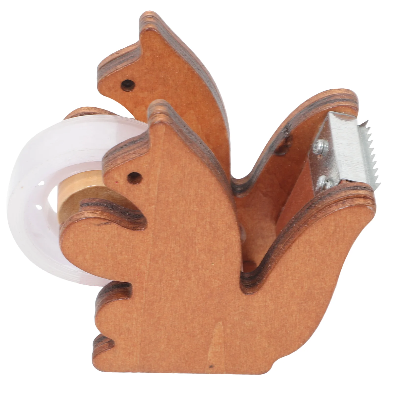 Desktop Tape Squirrel Tape Holder Wooden Tape Holder Small Tape Office Tape Dispenser Squirrel Tape Dispenser School Supplies