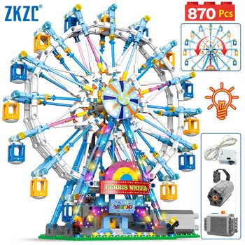 ZKZC® Ferris Wheel MOC inkl. Motor und Beleuchtung 1