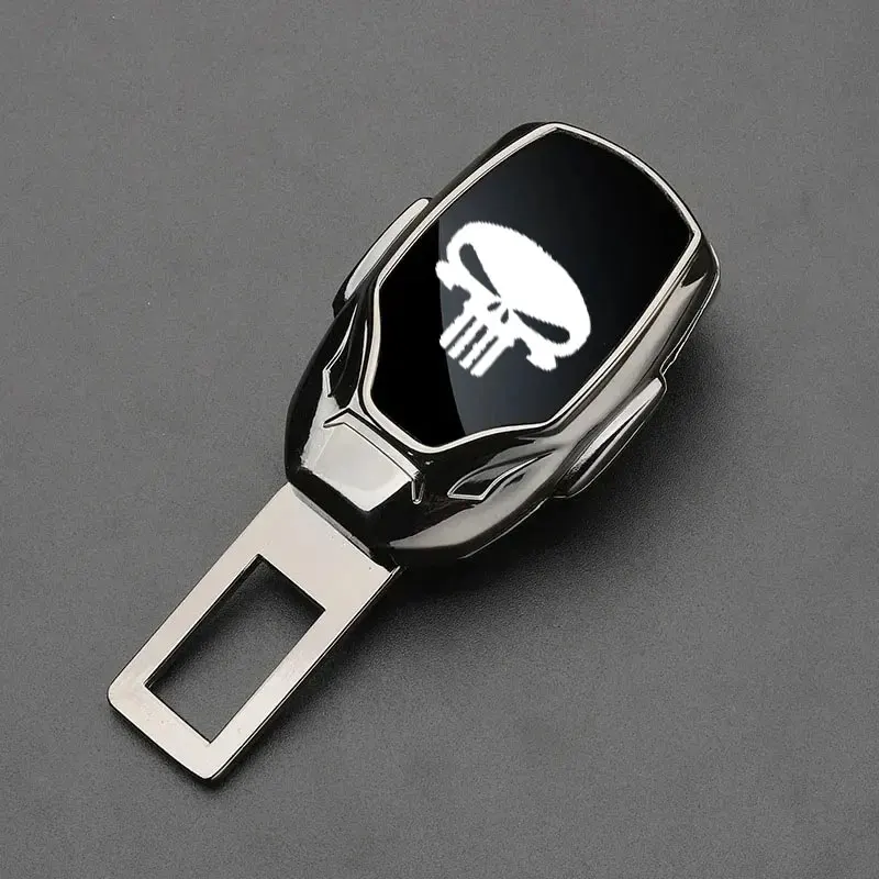 Auto Sicherheitsgurt Extender Stecker Extender Sicherheit Sicherheitsgurt Schloss Schnalle Stecker Konverter Clip Zubehör Metall Totenkopf Logo – Detail 4