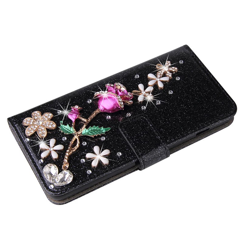 Glitter Leather Wallet Case For Samsung Galaxy S25 Ultra S24 FE S23 Plus S22 S21 A35 A14 A15 A16 A26 A36 A56 A55 A34 A54 A13 A33