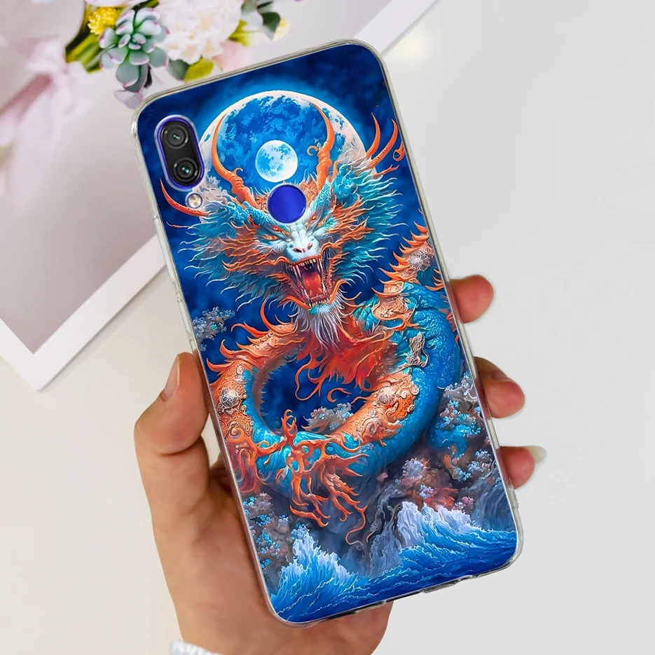 Fashionable Clear Silicone TPU Phone Case - Painted Design Cover
