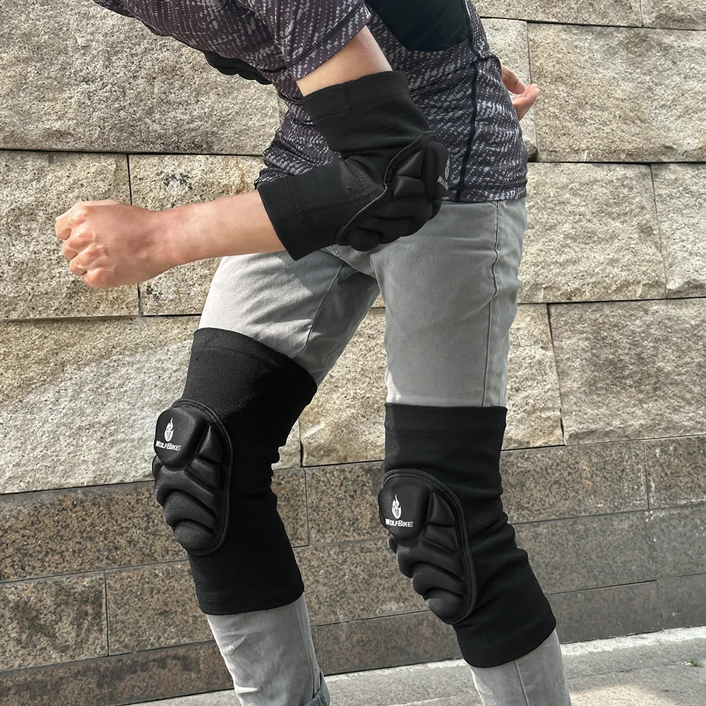 WOSAWE 오토바이 무릎 보호대 모토크로스 레이싱 팔꿈치 및 무릎 보호 장비 모토 MTB 자전거 스케이트보드 무릎 보호대