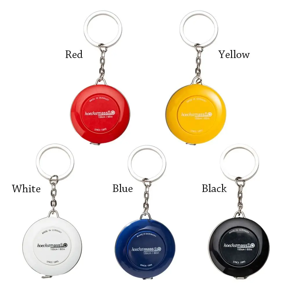 150cm/60inch Cute Mini Retractable Portable Ruler Keychains Tape Measure Roll Tape Key Ring Sewing Tools Gifts for Men Women