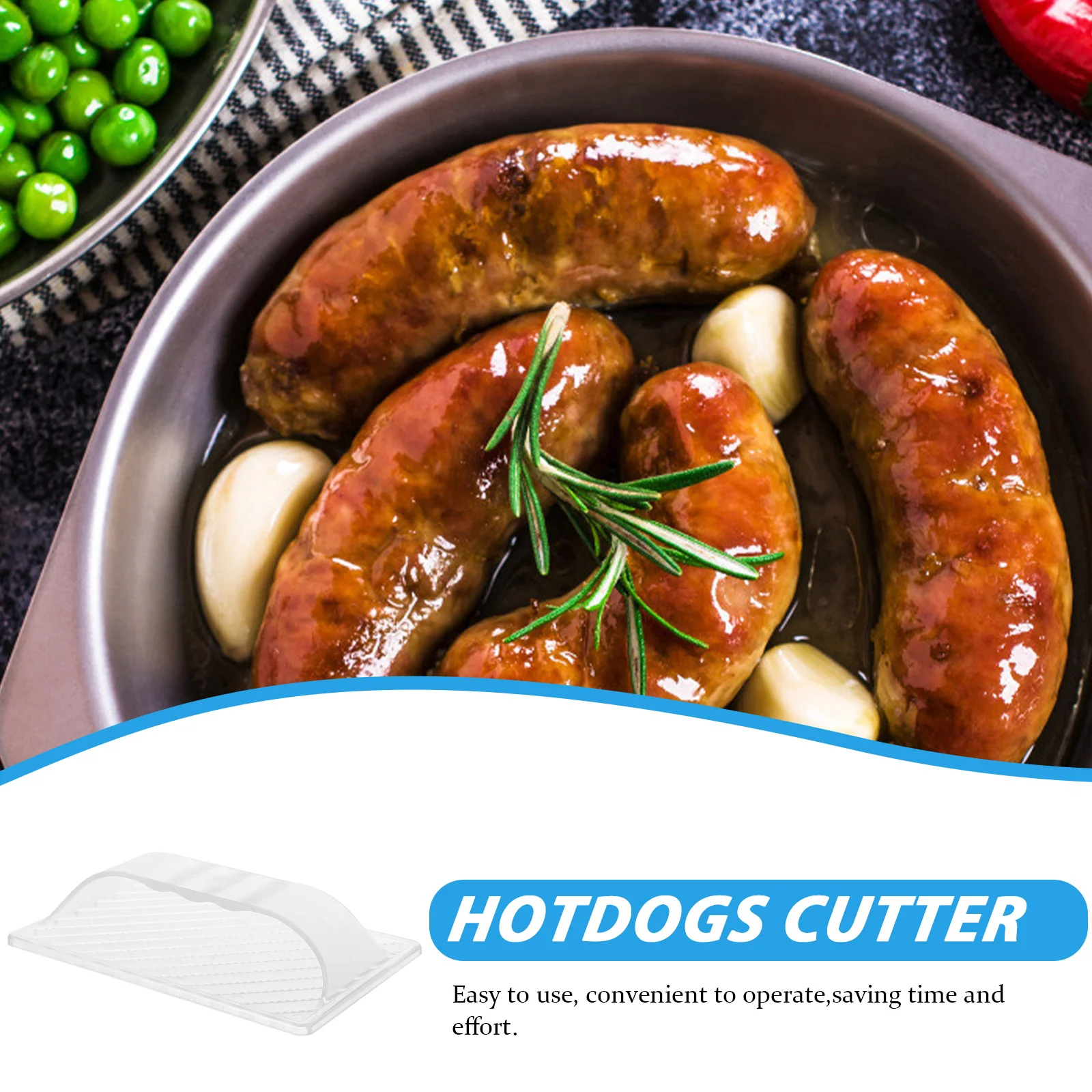 Transparent Reusable Abs Sausage Slicer Hot Grilling Meat Tools Sausages Machine Barbecue Kitchen Poultry Dog Treats