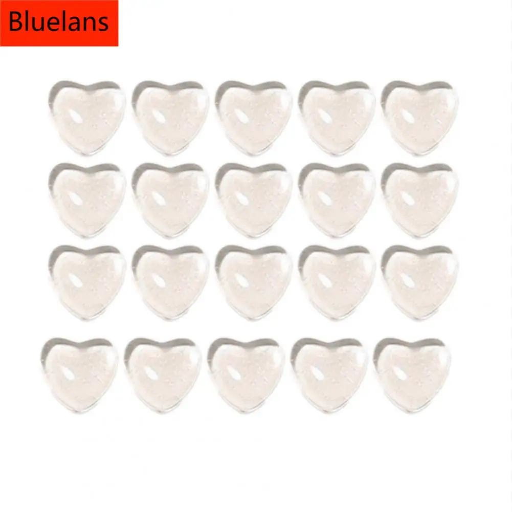 

20Pcs Nail Decorations Transparent Exquisite Shape Stunning Visual Effect Eco-friendly 3D Love Heart Nail Art Decor Manicure Jew