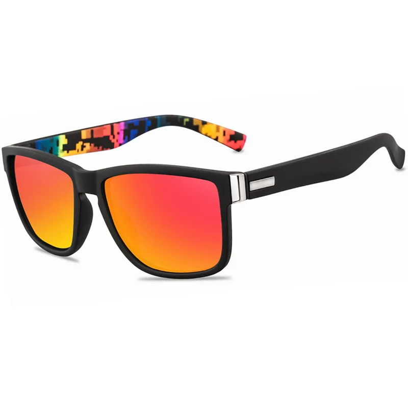 Fashion Fishing Sunglasses Wrap Square Frame Retro Decorative Polarized Sunglasses For Men Women Adults polarized sunglasses
