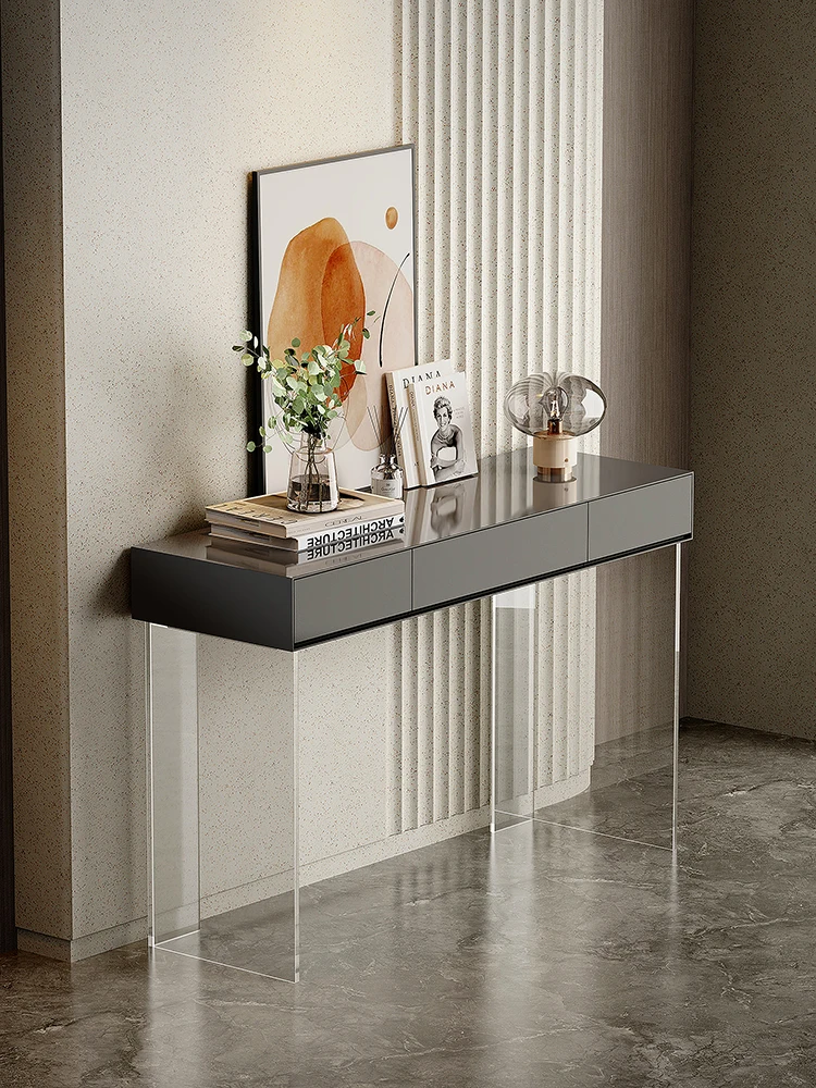 

Light Luxury Acrylic Console Tables Villa Living Room Entrance Entrance Cabinet Simple Console