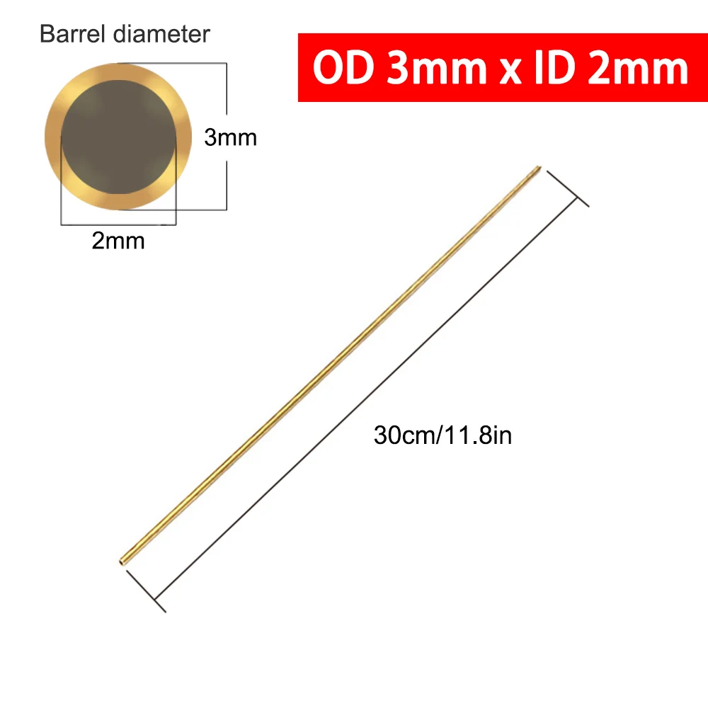 Versatile Brass Tubing for Modelmaking and Craftsmanship - Various Diameters and 300mm Length