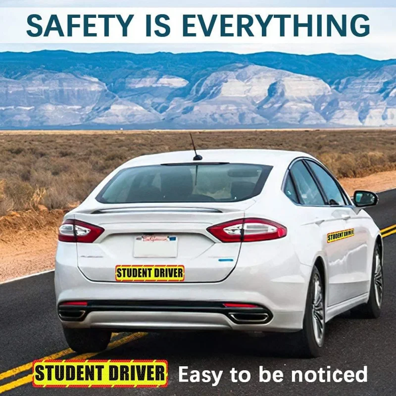 

New Driver Magnetic Signs Rookie Vehicle Student Magnet for Car Please be Patient Bumper Sticker Removable Funny Window Cling