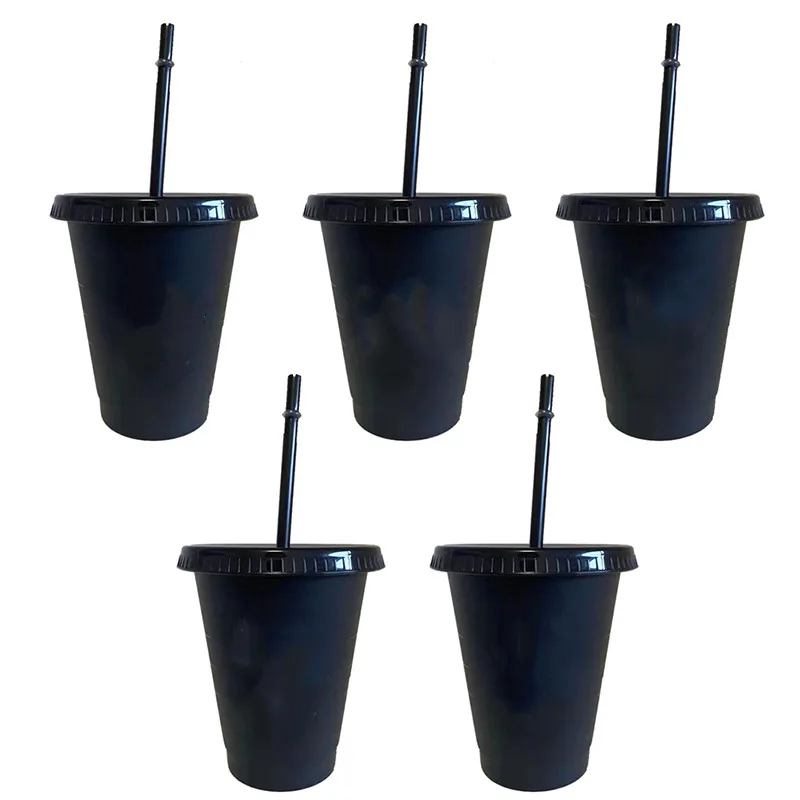 5pcs 473ml black