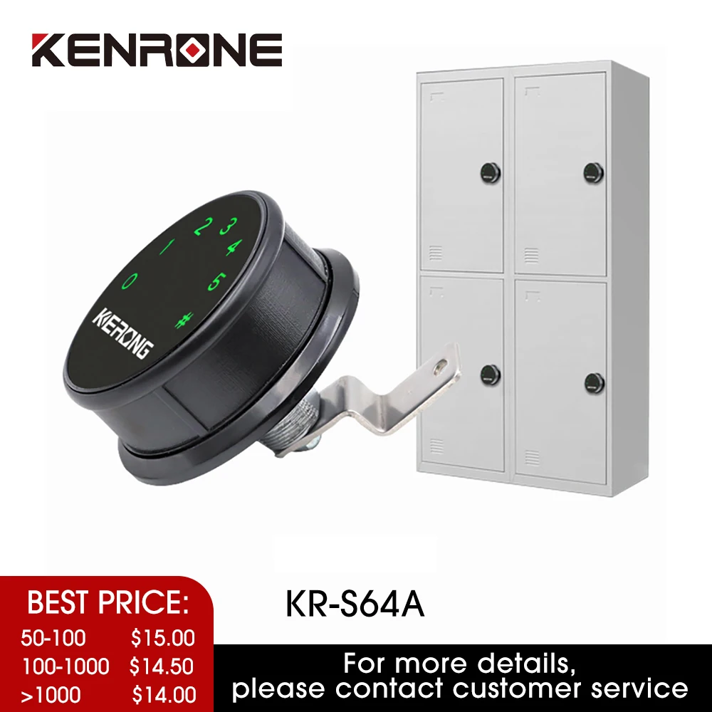 

KENRONE Cabinet Cam Locker Lock Digital Electronic Smart Password Latch for Gym Office Filing Cabinet