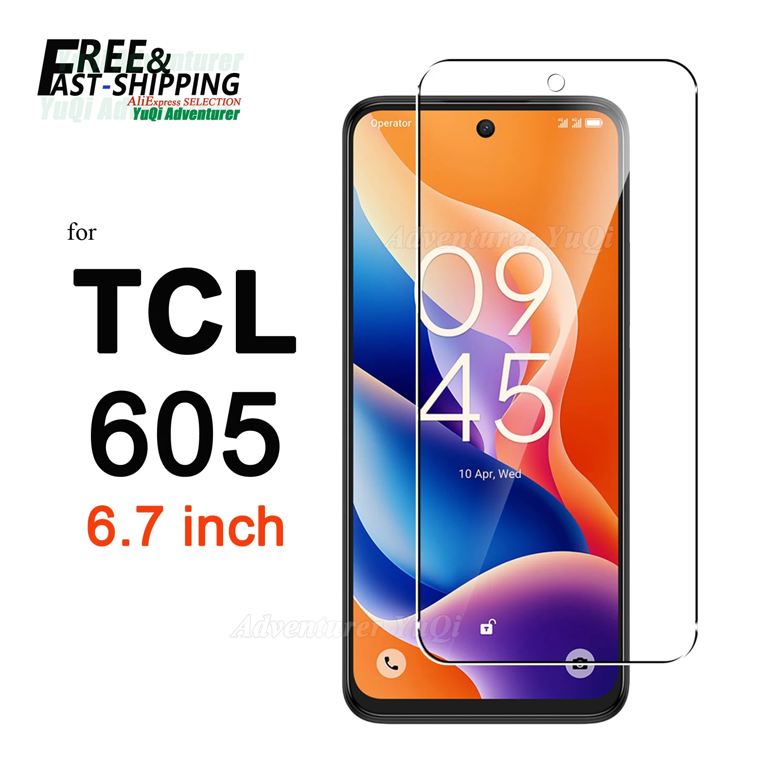 Premium Tempered Glass Screen Protector, 6.7-inch, HD Clarity, 9H Hardness, Anti-Scratch, Case Friendly