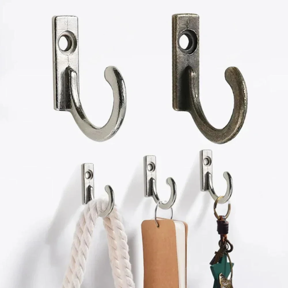 Wall Hanger Vintage Hooks Wall Hanger Curved Buckle Horn Lock Clasp Hook For Wooden Jewelry Box Furniture Home Decor