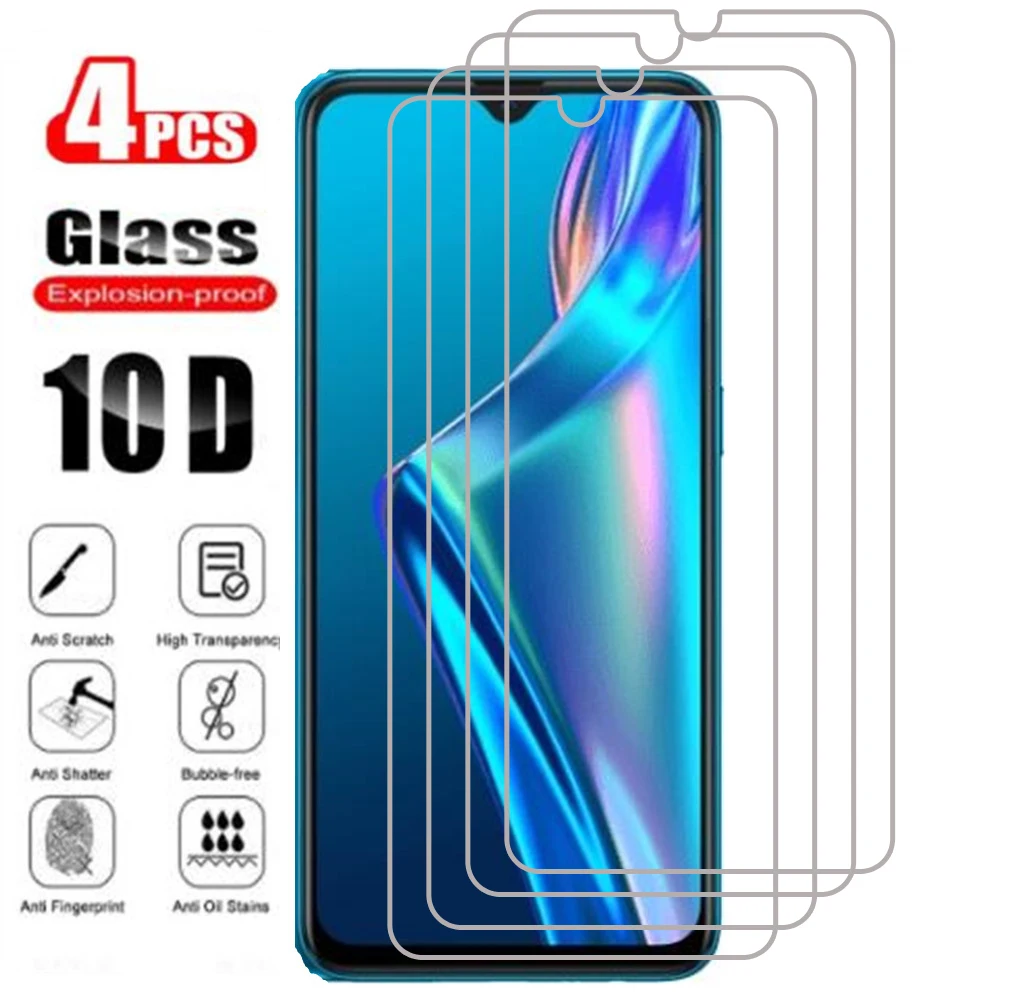 4Pcs For Oppo Reno 3A Tempered Glass For Oppo Reno 2 Z Screen Protector Oppo A12S/A12 Protective Glass Film