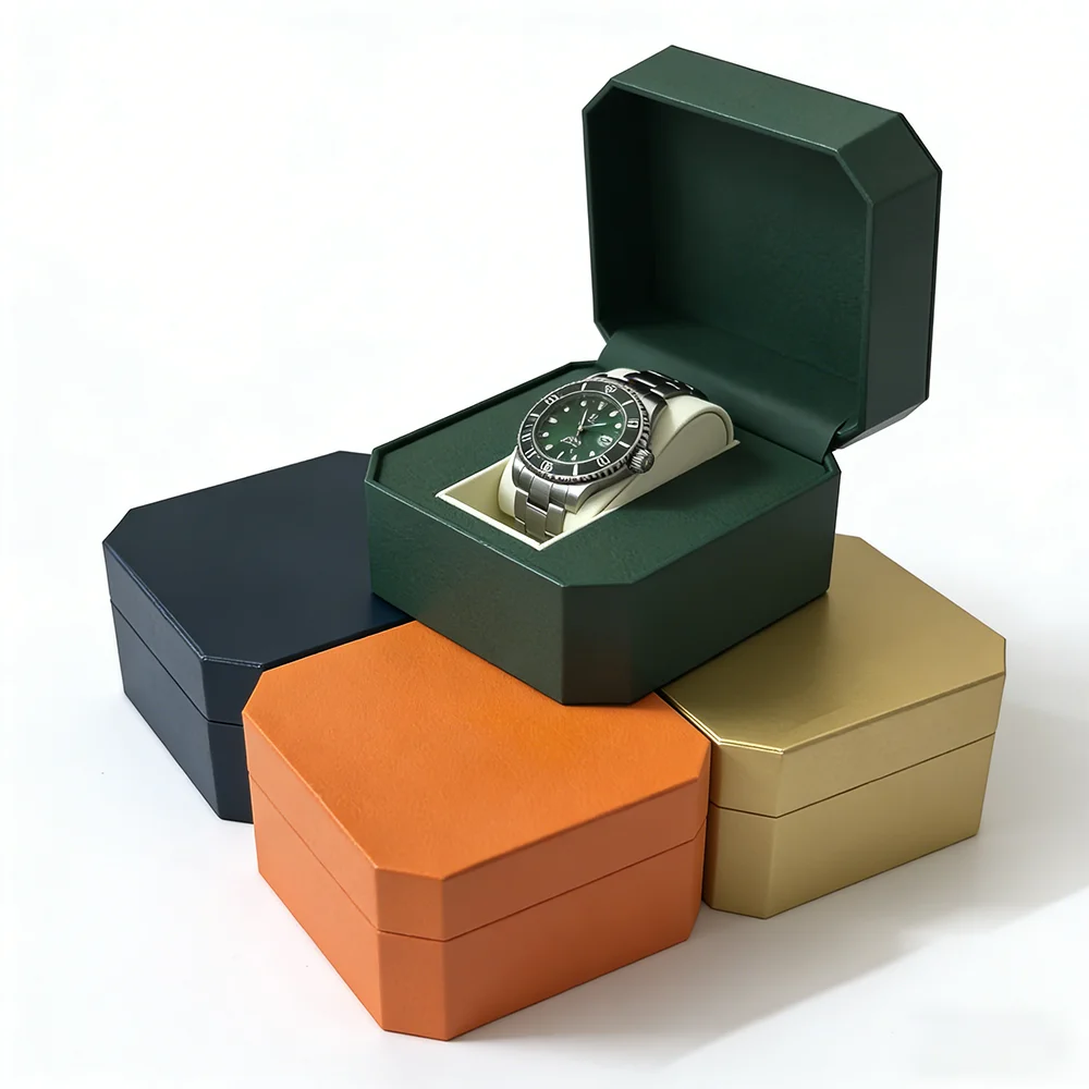 Fashion PU Watch Case Leather Watch Storage Box Stylish Watch Container ...