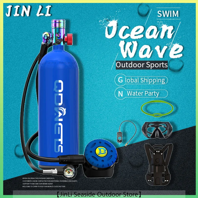 

QDWETS Scuba Tank 2.3L Capacity Equipment Snorkel Dive Bottle Oxygen Dive Goggles Snorkeling Set Specialized Equipment