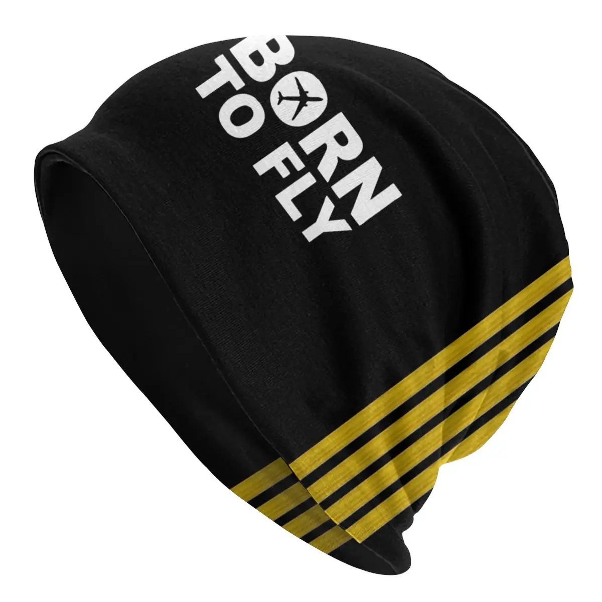 

Born To Fly Captain Stripes Pilot Air Fighter Caps Vintage Skullies Beanies Hat Female Spring Dual-use Bonnet Knitting Hats