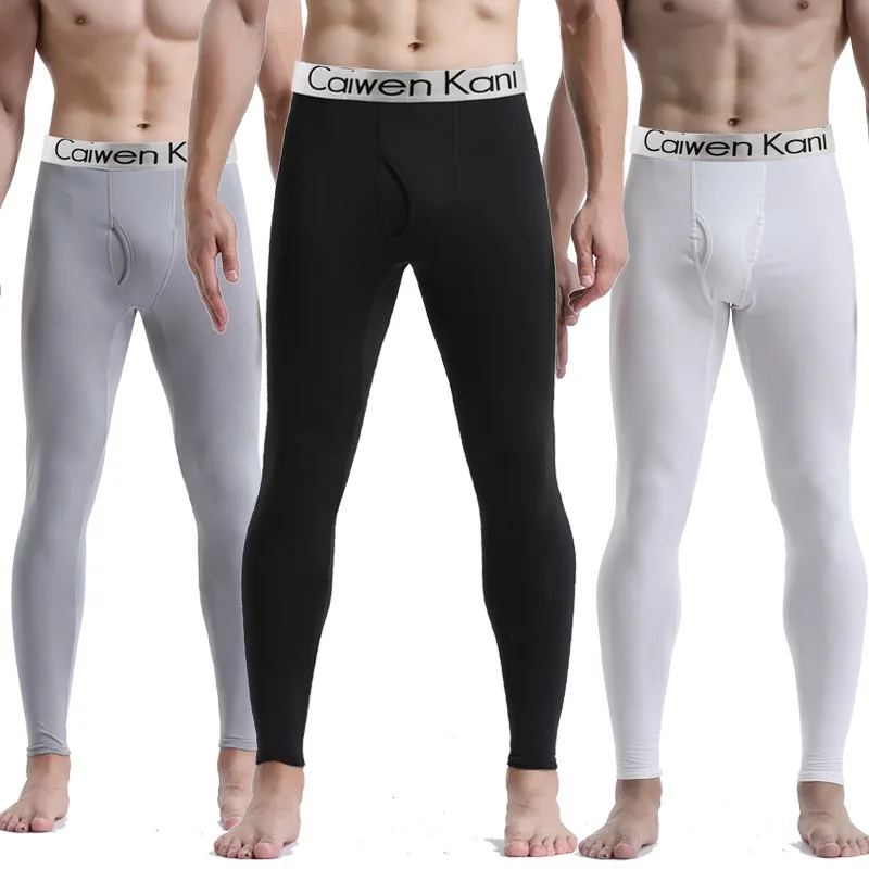 Warm Pants For Men With Plush And Thickened Autumn And Winter High Elasticity, Tight Fitting Sports Bottoms And Slim Fitting Pan 5