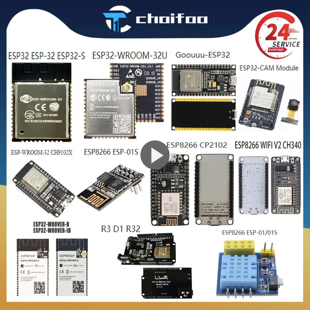 

ESP32 ESP-32 ESP32-S Wireless Module ESP-WROOM-32 With 32 Mbits Of PSRAM IPEX / ESP-32S 4MB FLASH WiFi Bluetooth Dual-core CPU