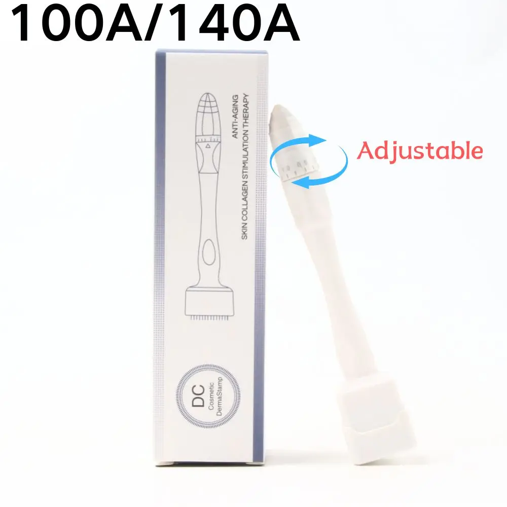 Derma Roller Derma Stamp 100 /140A Derma Stamp Roller Adjustable Needle Microneedle Derma Roller Microneedling Therapy Hair Growth Rolling System