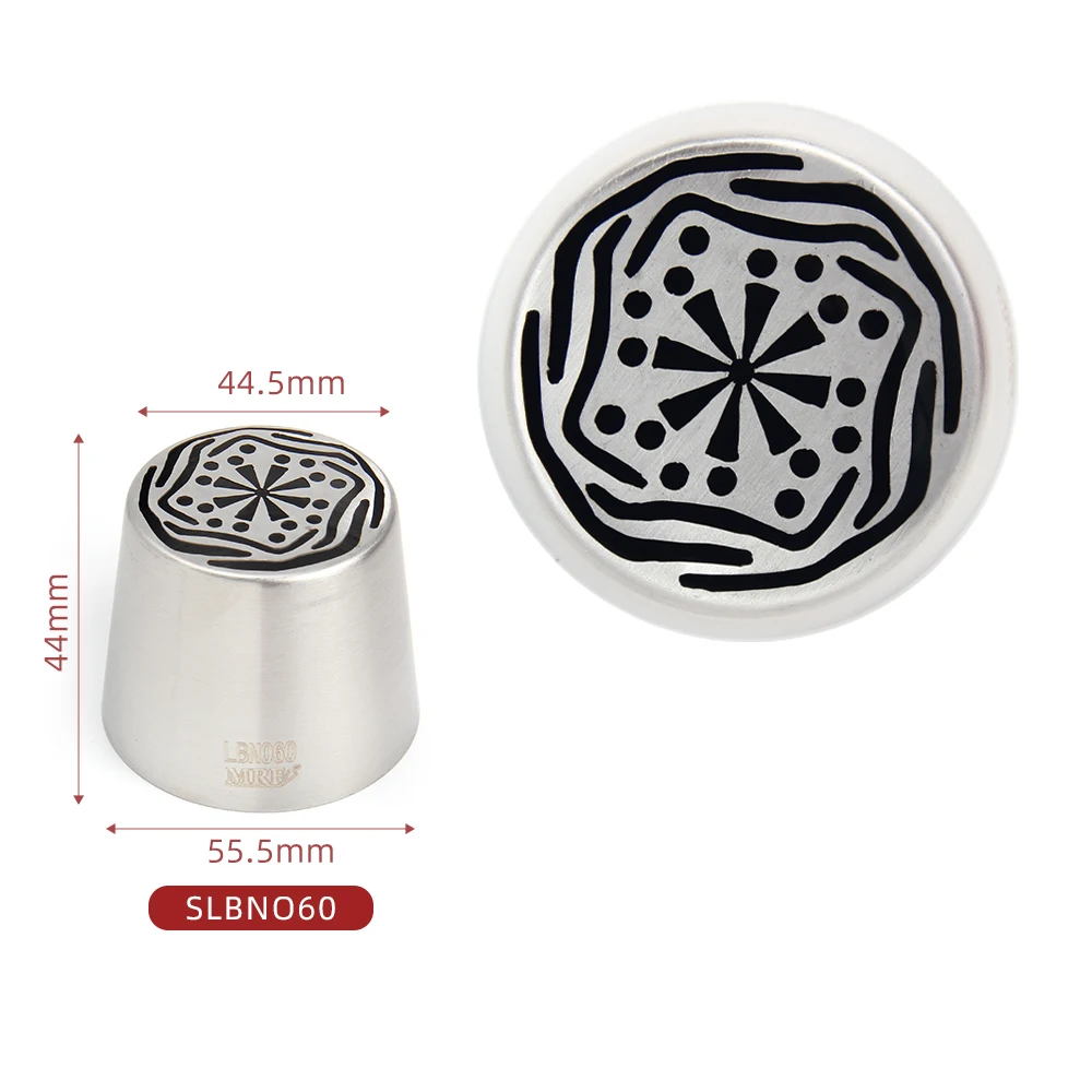 Description Picture 6 of itemMRF Newest Arrivals 7 PCS Stainless Steel XL Russian Icing Nozzles Set with Brush Pastry Baking Tips Tools Kit HBLBNOSET9