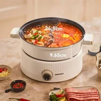 DAEWOO Split Type Multicooker Kitchen Electric Pot Steam Stew Multifunctional Cooking Pots Home 3.5L Hotpot 1360W Pot Cooker 1