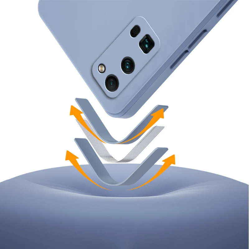 Premium Square Liquid Silicone Shockproof Phone Case