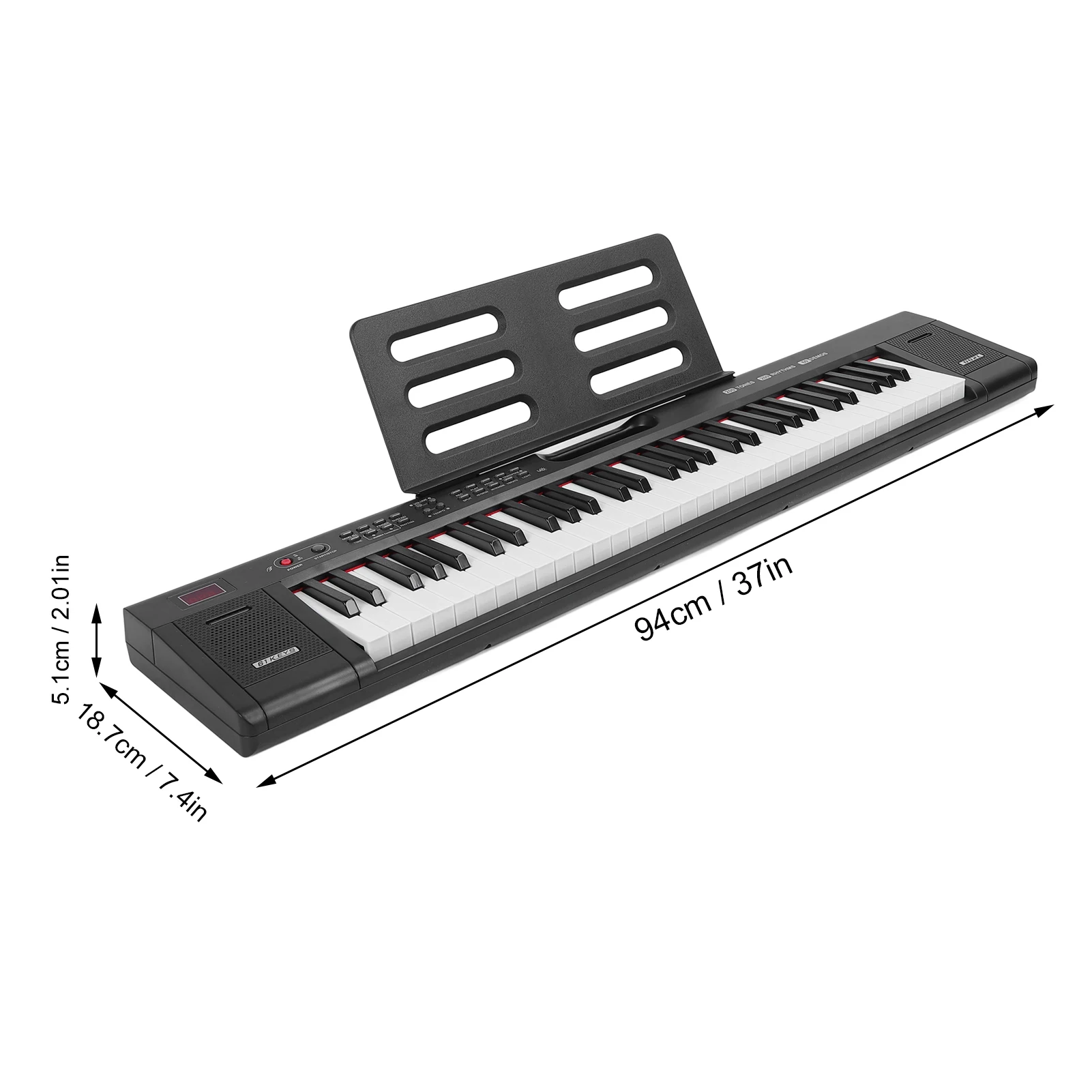 MQ-002L Digital Piano Keyboard 61 Keys Rich Tones and Rhythms Portable Lighting Electronic Keyboard Piano 100-240V