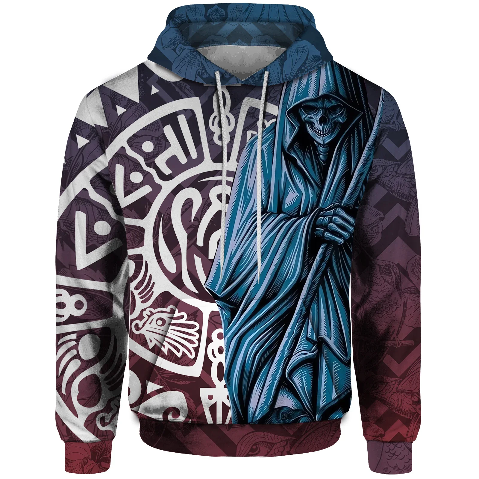 thumbnail image 1 of Sudadera con capucha de otoño para hombre, sudadera con capucha con estampado de calavera gótica, ropa para hombre, ropa Y2k, sudaderas para hombre, jersey informal Harajuku, 1 of 5