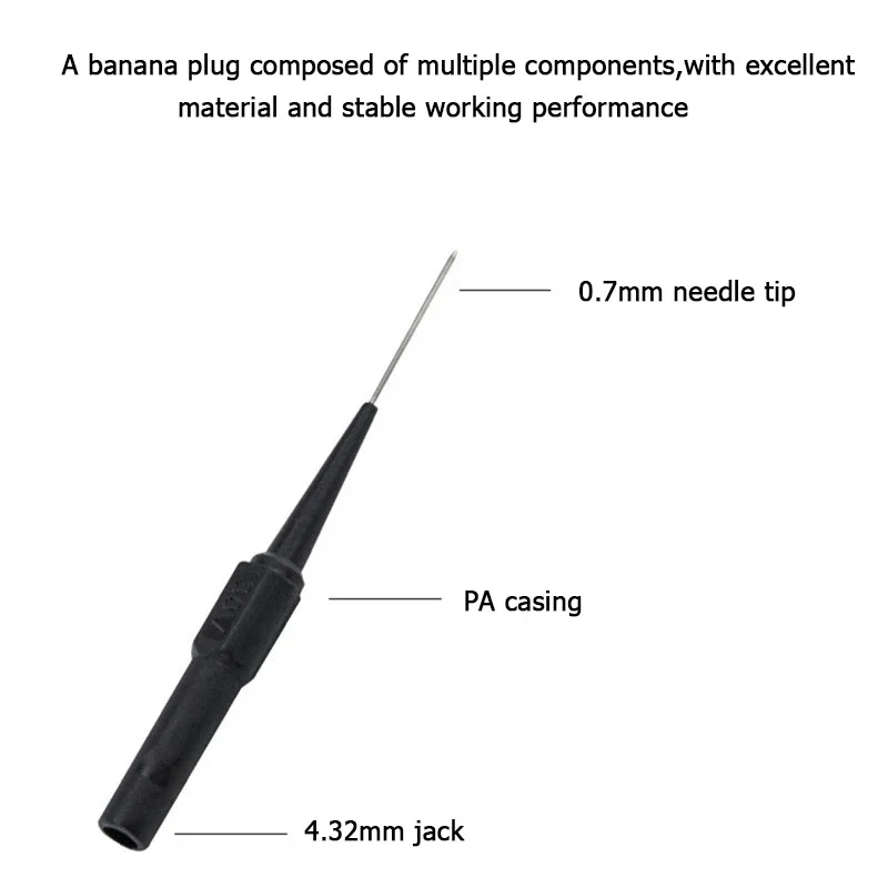 2 Pack 2mm verlengde naald test sondes, 600v /10a niet-destructieve 2 Pack 2mm verlengde naald test sondes, 600v /10a niet-destructieve