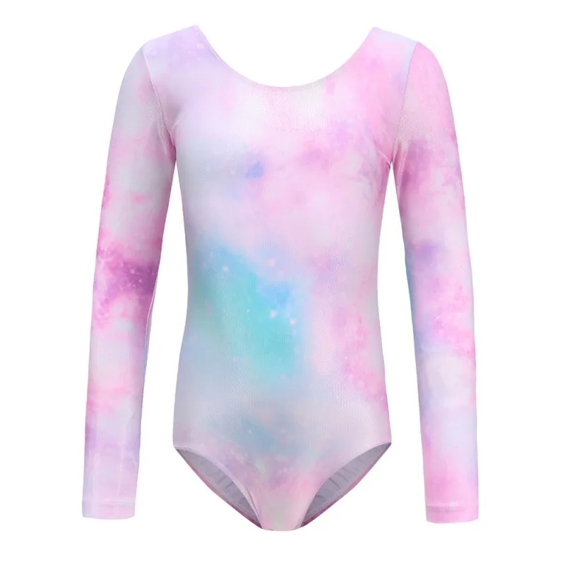 

Girls' One Piece Long Sleeve Ballet Gymnastics Dance Leotards Fashion Print Slim Dancing Bodysuit Dancewear For 5-13 Years
