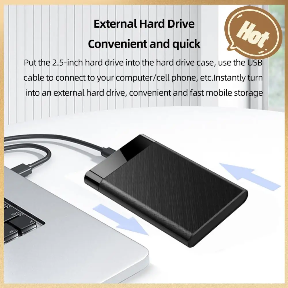 

2.5 Inch Hard Disk Case Housing 5Gbps USB 3.1 To SATA External HDD Enclosure with Type-C 3.1 Cable Tool Free for SSD and HDD