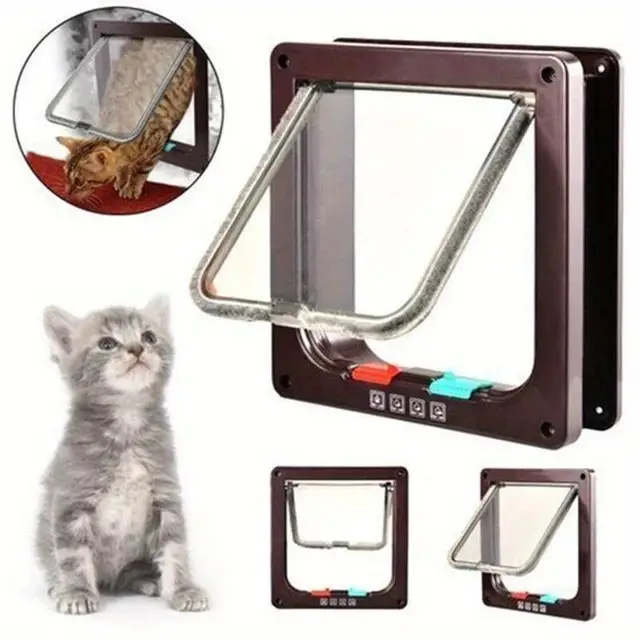 Pet Cat Door Hole Dog Door Hole Can Control Free Entry And Exit Pet Home Practical Two-way Door Safety Flap Door Pet Supplies 2
